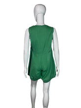 Load image into Gallery viewer, 1930's Green Linen "Man O'War" Dance Romper Size L