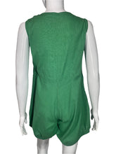 Load image into Gallery viewer, 1930's Green Linen "Man O'War" Dance Romper Size L