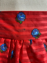 Load image into Gallery viewer, 1950s Striped Floral Paisley Border Print A-Line Skirt with Sash – Size M