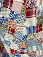 Load image into Gallery viewer, 1970s Patchwork Print Ruffle Hem Maxi Skirt – Size M