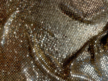 Load image into Gallery viewer, 1970's Gold Chainmail Disco Halter