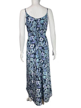 Load image into Gallery viewer, 1990's Long Blue Floral Sun Dress Size S