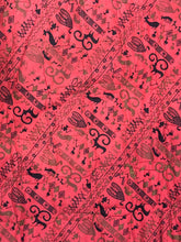 Load image into Gallery viewer, 1950's Quilted Egyptian Hieroglyphics Print Circle Skirt Size S