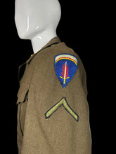 Load image into Gallery viewer, military jacket with embroidered shoulder patches on a white background