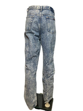 Load image into Gallery viewer, Pair of blue jeans on a white surface with a neutral background