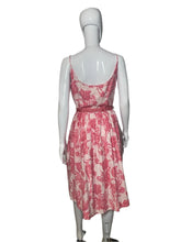 Load image into Gallery viewer, 1950's Pink and White Floral Garden Party Dress Size S