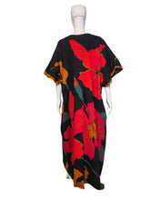 Load image into Gallery viewer, 1980's Bold Floral Cotton Kaftan One Size