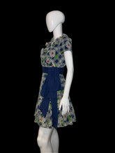 Load image into Gallery viewer, 1970s Floral & Plaid Summer Dress – Size S