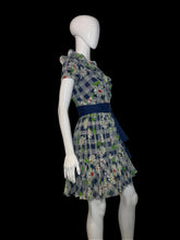 Load image into Gallery viewer, 1970s Floral & Plaid Summer Dress – Size S