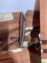 Load image into Gallery viewer, 1950's Alfred Shaheen "Chop Sticks" Print Hawaiian Wrap Dress Size S