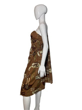 Load image into Gallery viewer, 1950's Alfred Shaheen "Chop Sticks" Print Hawaiian Wrap Dress Size S