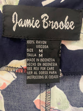 Load image into Gallery viewer, 1990's Navy and Pink Floral Romper size M