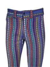Load image into Gallery viewer, 1960's Purple Striped Wool Flared Pants Waist 32