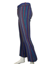 Load image into Gallery viewer, 1960's Purple Striped Wool Flared Pants Waist 32
