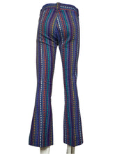 Load image into Gallery viewer, 1960's Purple Striped Wool Flared Pants Waist 32