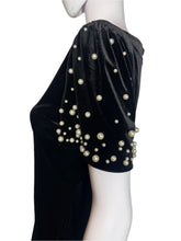 Load image into Gallery viewer, 2000's Y2K Designer Velvet & Pearl Dress Size S/M