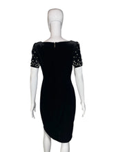 Load image into Gallery viewer, 2000's Y2K Designer Velvet & Pearl Dress Size S/M