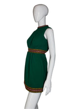 Load image into Gallery viewer, 1970's Green Poly Mini Dress Size XS