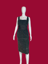 Load image into Gallery viewer, 1950's Silver Lamè Vampy Cocktail Dress Size S