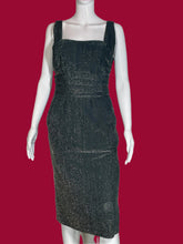 Load image into Gallery viewer, 1950's Silver Lamè Vampy Cocktail Dress Size S
