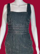 Load image into Gallery viewer, 1950's Silver Lamè Vampy Cocktail Dress Size S