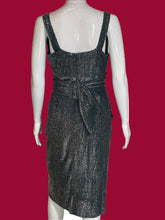 Load image into Gallery viewer, 1950's Silver Lamè Vampy Cocktail Dress Size S