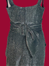 Load image into Gallery viewer, 1950's Silver Lamè Vampy Cocktail Dress Size S