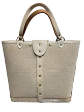 Load image into Gallery viewer, Beige handbag with metal accents
