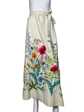 Load image into Gallery viewer, 1970's Floral Embroidered Wrap Skirt Size S