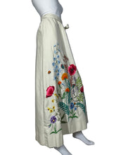 Load image into Gallery viewer, 1970's Floral Embroidered Wrap Skirt Size S