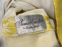 Load image into Gallery viewer, 1960's Samuel Winston by Roxane Yellow and White Embroidered Detail Dress Size M/L