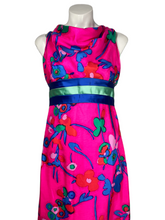 Load image into Gallery viewer, 1960’s Neon Floral Suzy Perette Gown Size M