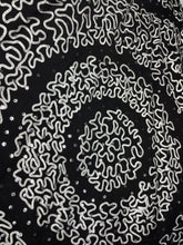 Load image into Gallery viewer, 1950's Black and Silver Painted Mexican Party Dress Size S