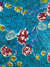 Load image into Gallery viewer, 1940’s Patricia Fair Teal and Maroon Rayon Dress Size XS