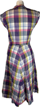 Load image into Gallery viewer, 1940's Pastel Plaid Day Dress Size S