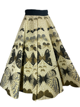 Load image into Gallery viewer, 1950's Jonathan Logan Butterfly Print Circle Skirt Size XS