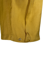 Load image into Gallery viewer, 1961 Mustard Rayon Ladies Bowling Shirt Size S/M