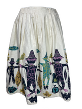 Load image into Gallery viewer, 1950's Atomic Scarecrow Novelty Print Skirt Size S/M
