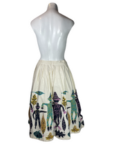 Load image into Gallery viewer, 1950's Atomic Scarecrow Novelty Print Skirt Size S/M