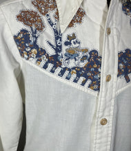 Load image into Gallery viewer, 1970's Kennington Mickey Mouse Quilted Western Shirt Size S