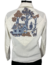 Load image into Gallery viewer, 1970's Kennington Mickey Mouse Quilted Western Shirt Size S