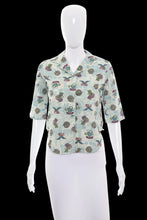 Load image into Gallery viewer, 1960s Shirley of Atlanta Print Blouse – Size S/M