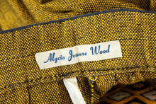Load image into Gallery viewer, 1970's Alycia Jeanne Wood Brown Embroidered Hippie Skirt Size S