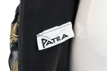 Load image into Gallery viewer, 1980's Patra Black Chiffon and Gold Lamé Floral Motif Dress Size M