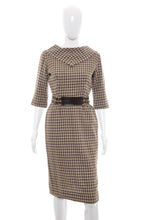 Load image into Gallery viewer, 1950's Minx Modes Olive Plaid Dress Size S