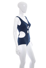 Load image into Gallery viewer, 1970's Dune Deck Navy Bathing Suit Size S