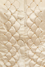 Load image into Gallery viewer, 1940's Champagne Satin Quilted Bed Jacket Size M