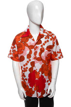 Load image into Gallery viewer, 1970&#39;s Sears Hawaiian Fashions Collection Orange and White Floral Print Tiki Shirt Size L/XL
