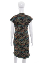 Load image into Gallery viewer, 1960's Golden Lotus Cheongsam Size S/M
