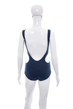 Load image into Gallery viewer, 1970's Dune Deck Navy Bathing Suit Size S